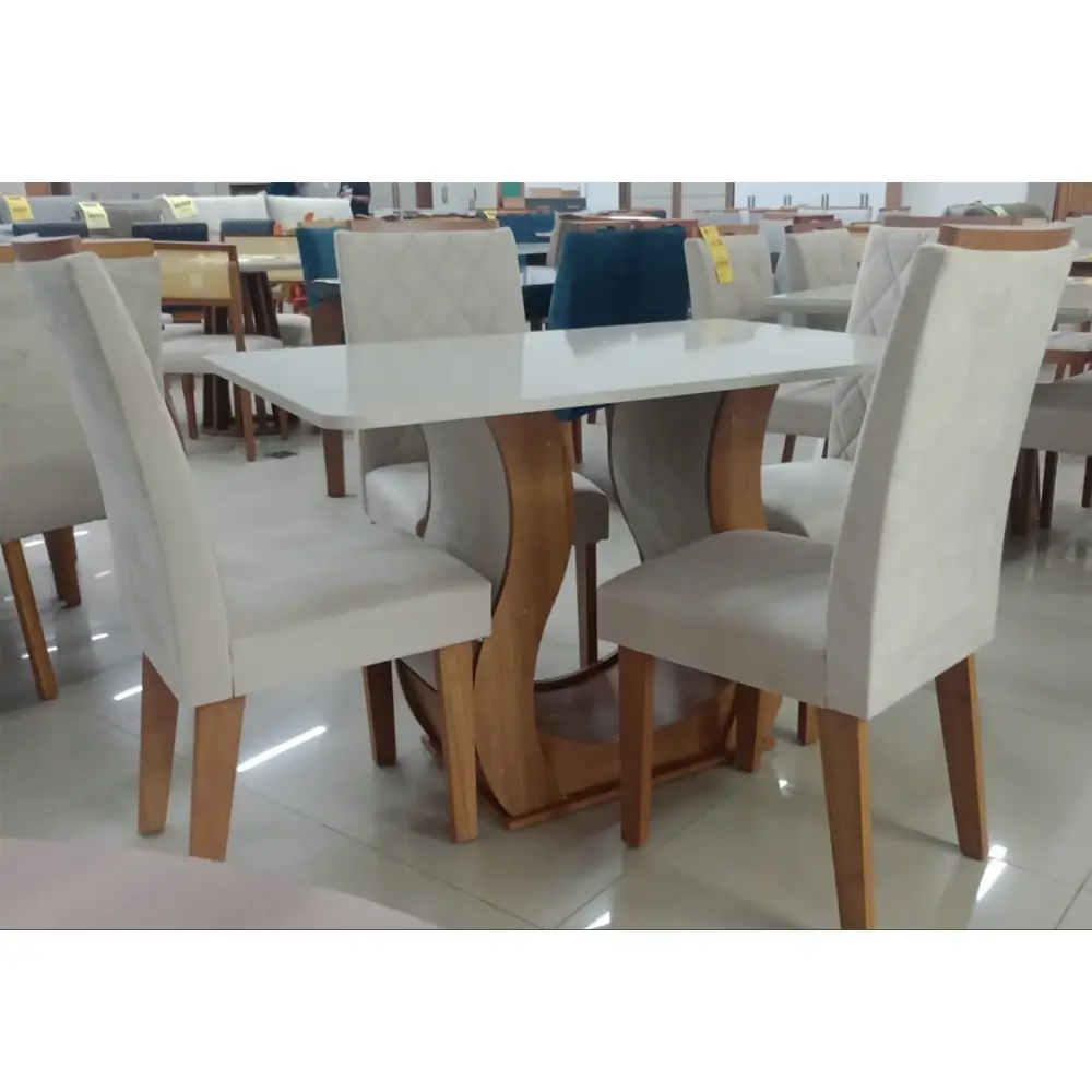 Mesa de Jantar Alpina 120x80cm com 4 Cadeiras Iza Viero - Imagem 2