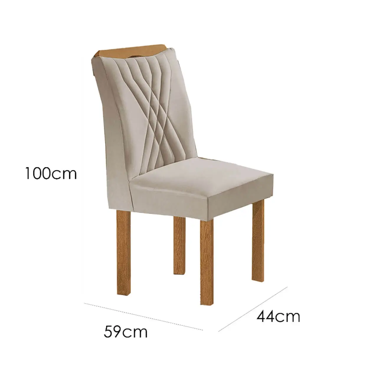 Mesa de Jantar Marselha 160x80cm com 6 Cadeiras Cel Móveis - Image 3