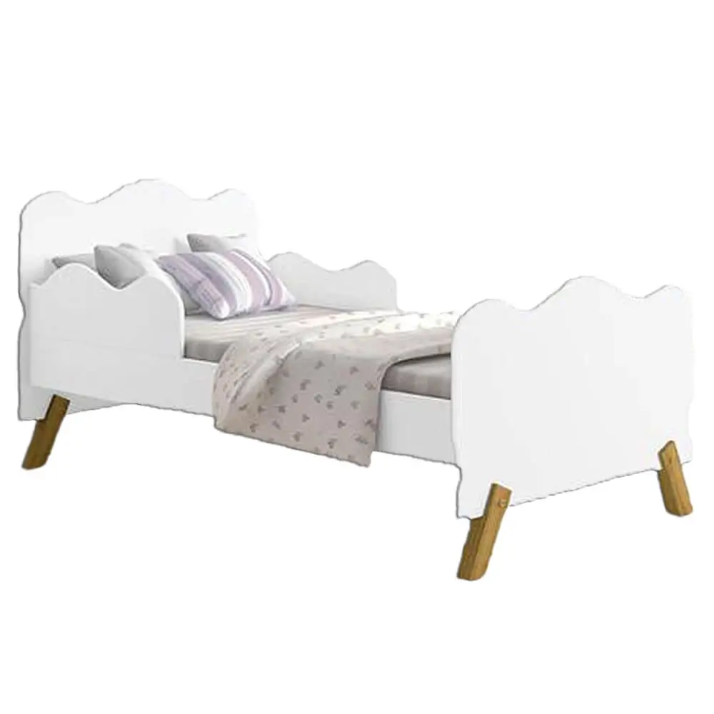 Mini Cama Infantil Angel com Pés Retrô e Proteção Lateral Vj