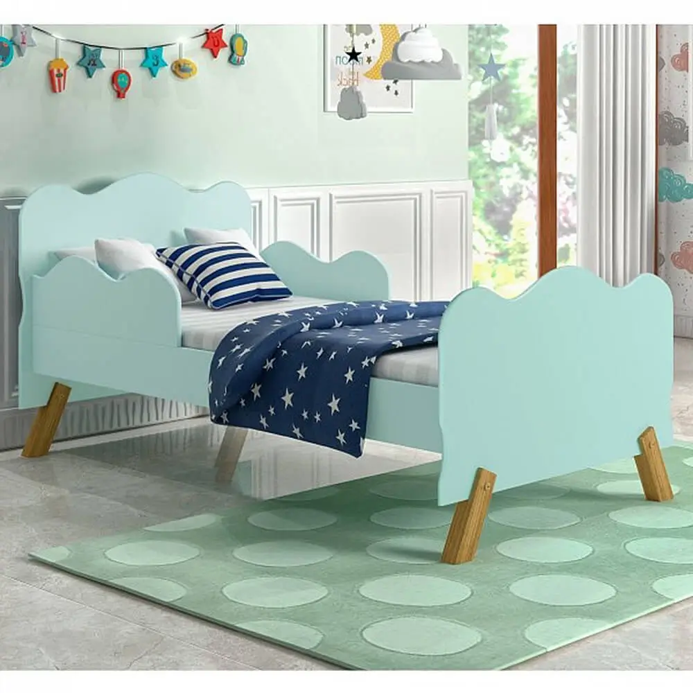 Mini Cama Infantil Angel com Pés Retrô e Proteção Lateral Vj - Imagem 3
