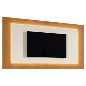 PAINEL ATENAS PARA TV ATÉ 58 POLEGADAS COM LED MAVAULAR COR NATURALE OFF WHITE