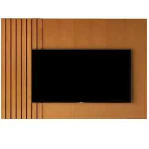 PAINEL BOTO 180CM PARA TV ATÉ 70 POLEGADAS RIPADO COM LED JB BECHARA COR NATURE