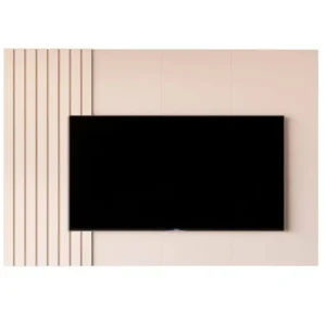 PAINEL BOTO 180CM PARA TV ATÉ 70 POLEGADAS RIPADO COM LED JB BECHARA COR OFF WHITE