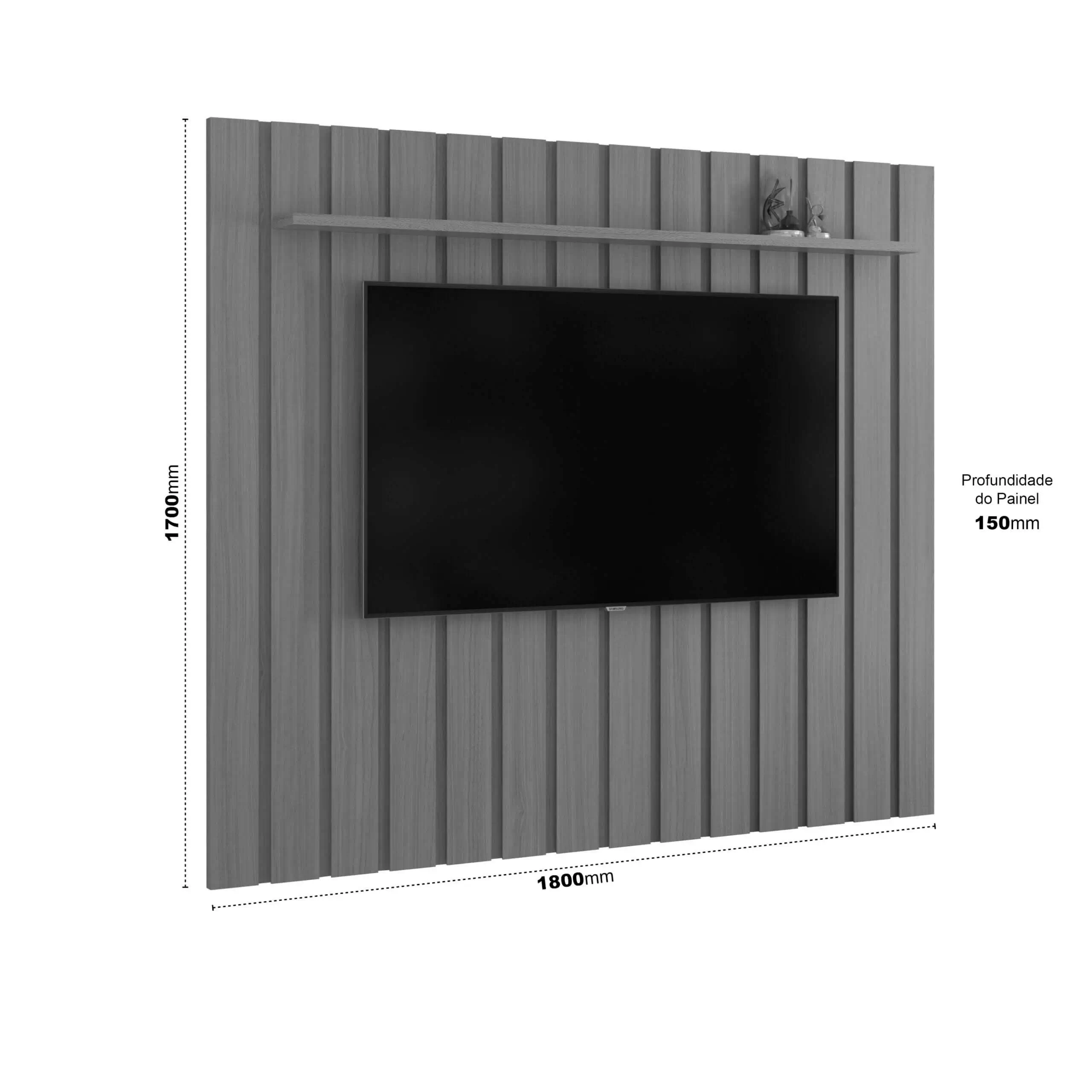 Painel Brise Sem Nicho 180cm para Tv Até 75 Polegadas Edn - Imagem 2