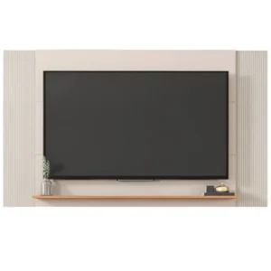 PAINEL EXTENSÍVEL MONDRIAN PARA TV ATÉ 65 POLEGADAS CAEMMUN COR OFF WHITE FREIJÓ