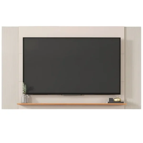 PAINEL EXTENSÍVEL MONDRIAN PARA TV ATÉ 65 POLEGADAS CAEMMUN COR OFF WHITE FREIJÓ