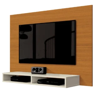 PAINEL FOX PARA TV ATÉ 46 POLEGADAS EDN MÓVEIS COR CEDRO OFF WHITE