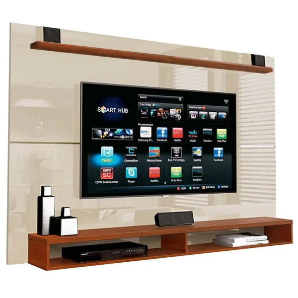 PAINEL MAX PARA TV ATÉ 60 POLEGADAS EDN MÓVEIS COR OFF WHITE CEDRO