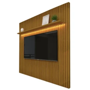 PAINEL NOBRE SEM NICHO 230CM PARA TV ATÉ 85 POLEGADAS COM LED GELIUS COR NATURALE