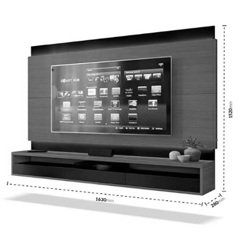 Painel Savoy 163cm para Tv Até 65 Polegadas 3 Portas Edn - Imagem 2