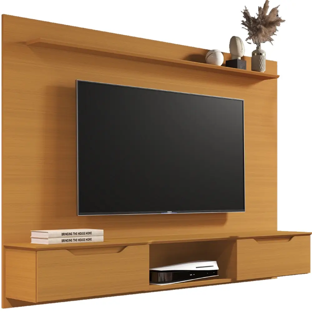 PAINEL STUDIO PARA TV ATÉ 65 POLEGADAS 2 PORTAS EDN COR CEDRO