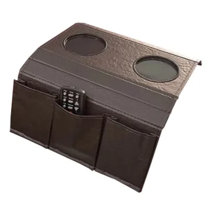 PORTA COPOS PARA SOFÁ COM 3 COMPARTIMENTOS NA LATERAL COR MARROM