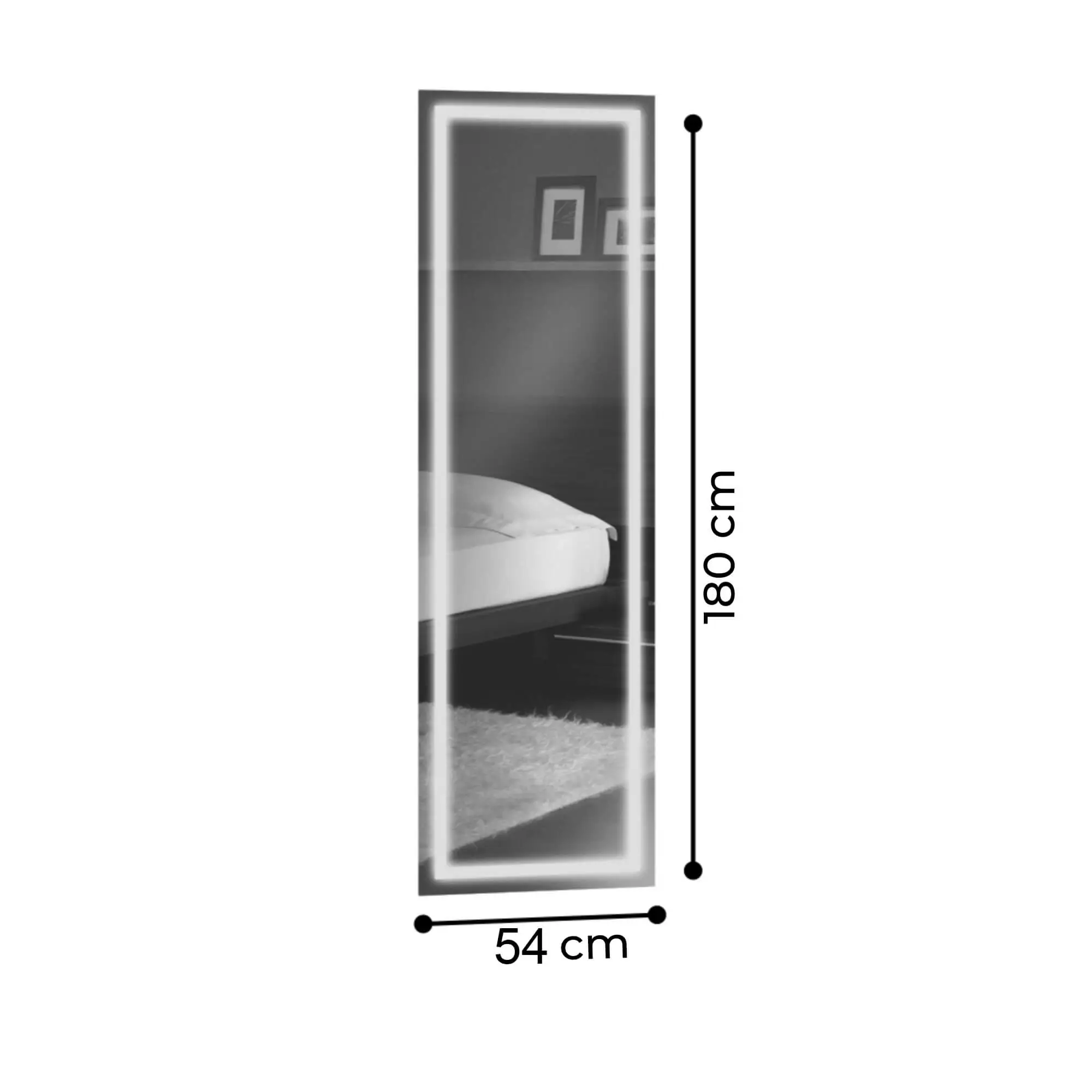 Quadro Espelho Lyon com Led 180x54cm Mavaular - Image 3
