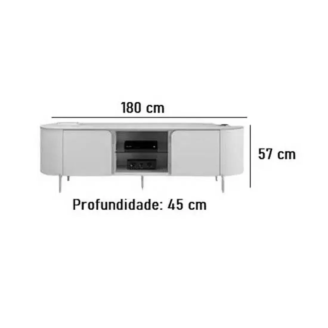 Rack Adele para Tv Até 65 Polegadas 2 Portas Dj - Imagem 2