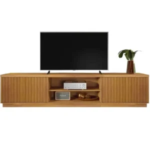 RACK AREZZO MAVAULAR 180CM PARA TV ATÉ 75 POLEGADAS 2 PORTAS COR NATURALE