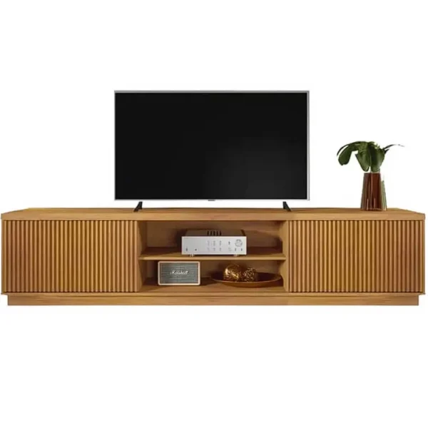 RACK AREZZO MAVAULAR 180CM PARA TV ATÉ 75 POLEGADAS 2 PORTAS COR NATURALE