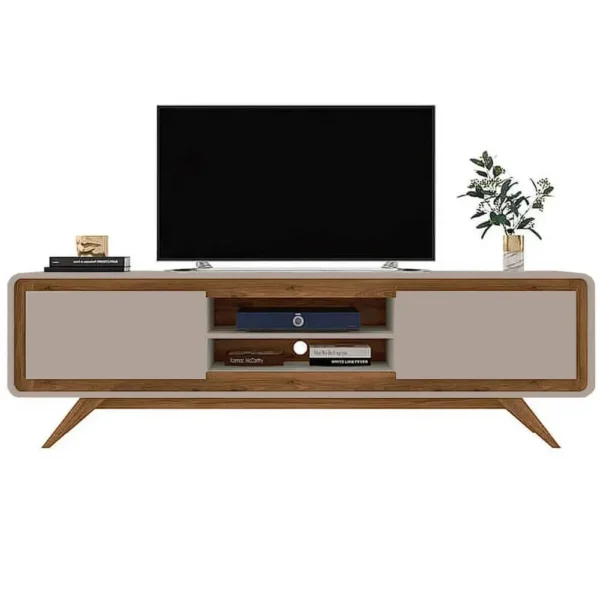 RACK CHANNEL 150CM PARA TV ATÉ 50 POLEGADAS 2 PORTAS FABRIMÓVEIS COR GIANDUIA NATURE