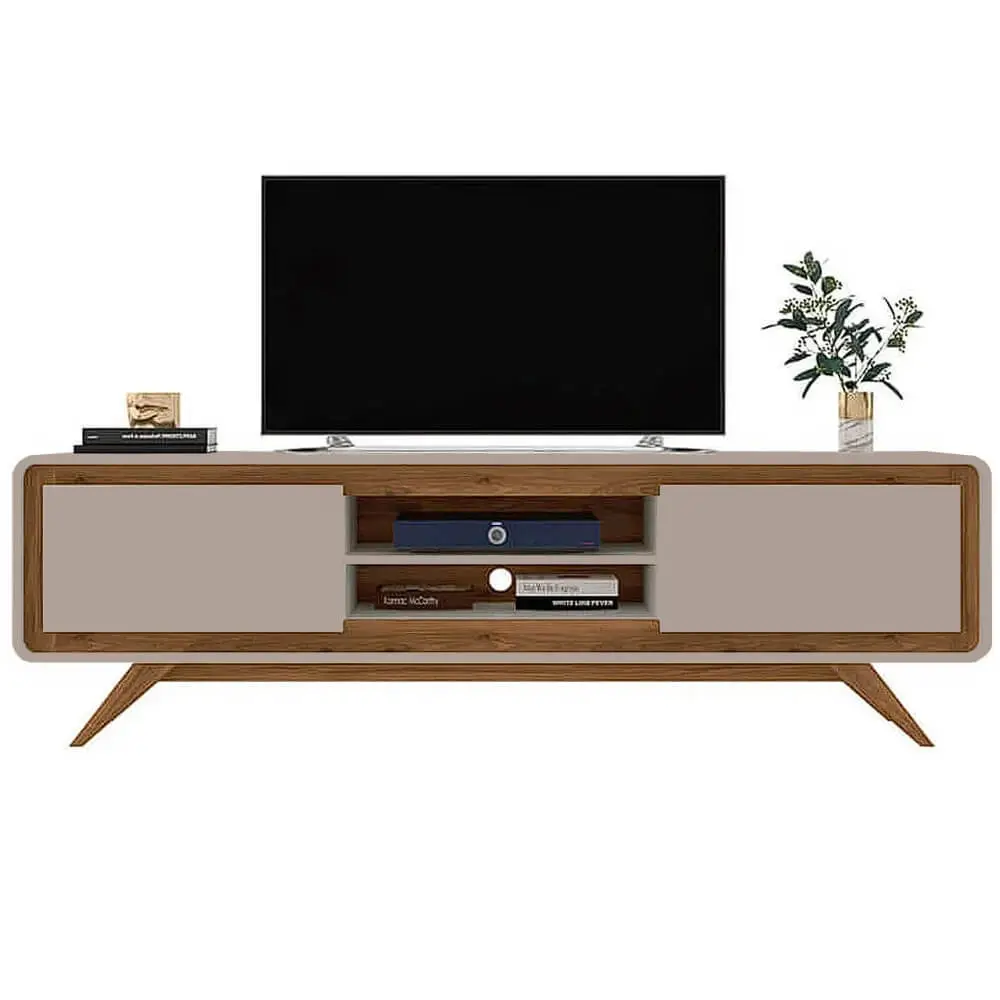 RACK CHANNEL 150CM PARA TV ATÉ 50 POLEGADAS 2 PORTAS FABRIMÓVEIS COR GIANDUIA NATURE