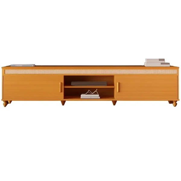 RACK COMODORO 220CM PARA TV ATÉ 75 POLEGADAS 2 PORTAS EDN COR CEDRO
