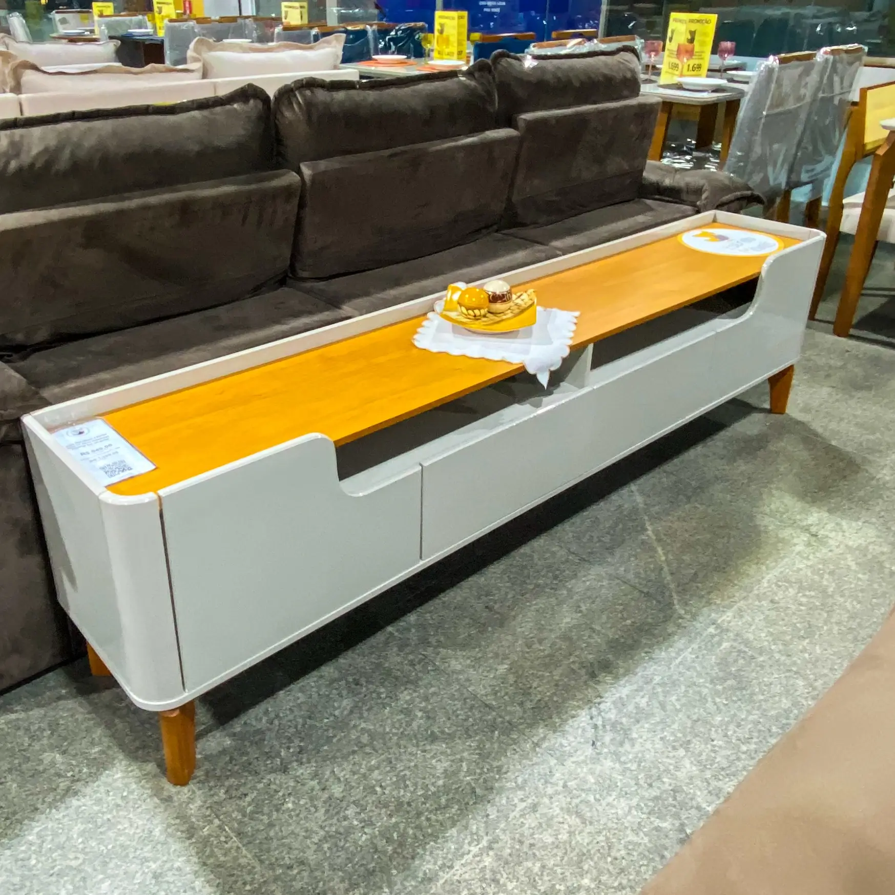 Rack Flip 180cm 4 Portas para Tv Até 75 Polegadas Patrimar - Imagem 3