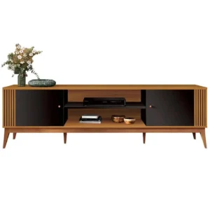 RACK LEGACY 160CM PARA TV ATÉ 60 POLEGADAS EDN COR CEDRO NATURALE PRETO