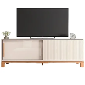 RACK MONDRIAN 180CM PARA TV ATÉ 65 POLEGADAS 2 PORTAS CAEMMUN COR OFF WHITE FREIJÓ