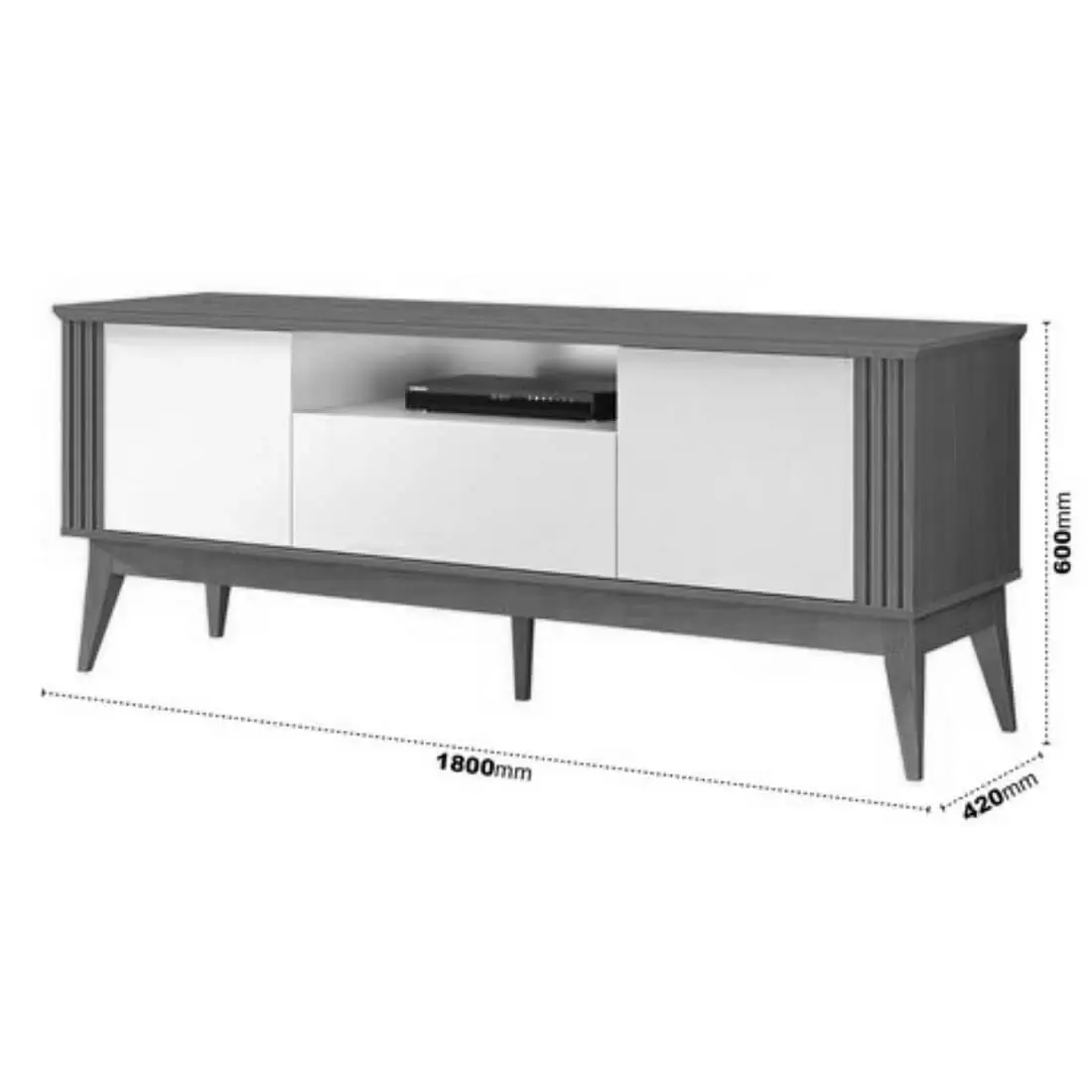 Rack Morgan 180cm para Tv Até 75 Polegadas 2 Portas 1 Gaveta Edn - Imagem 2