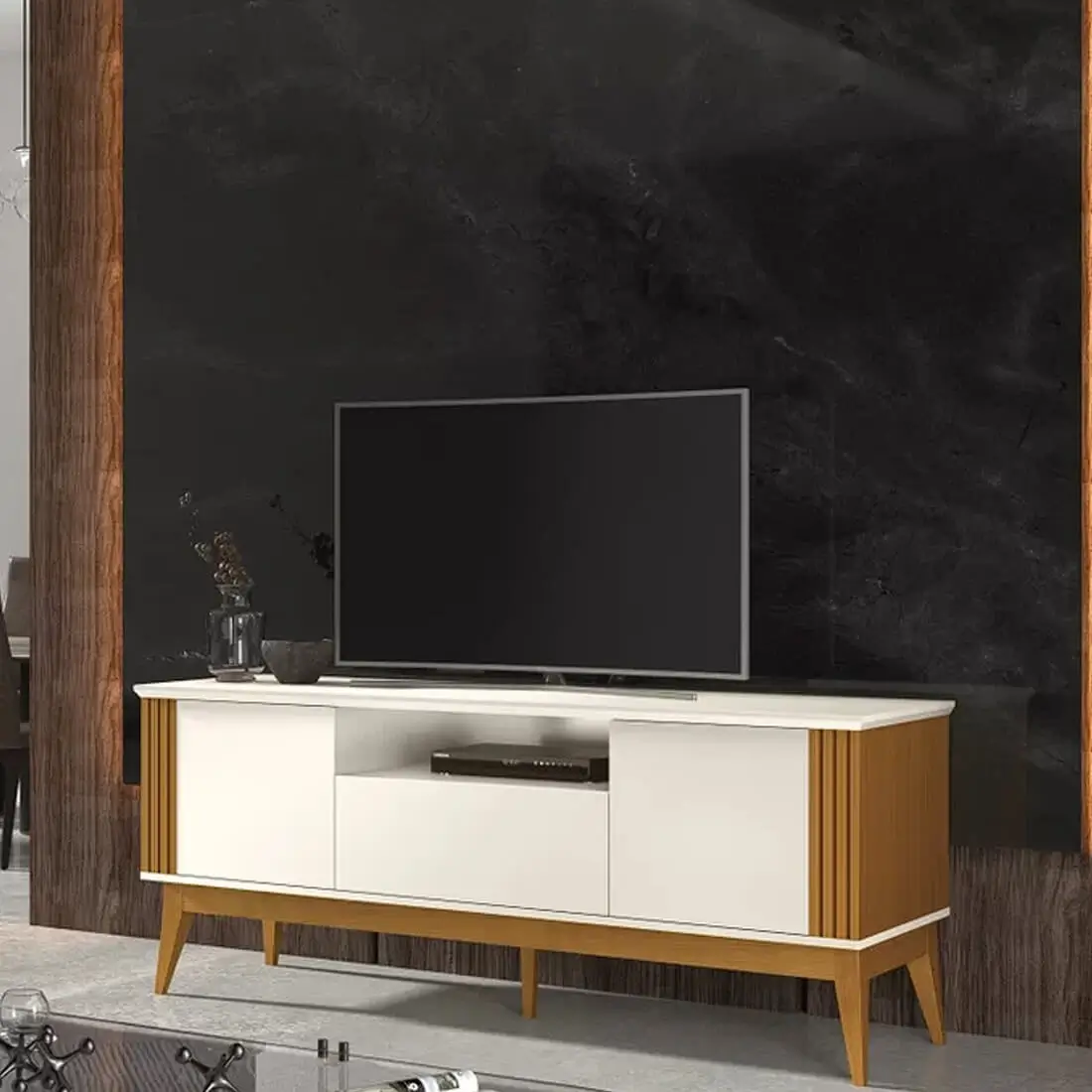 Rack Morgan 180cm para Tv Até 75 Polegadas 2 Portas 1 Gaveta Edn - Imagem 3