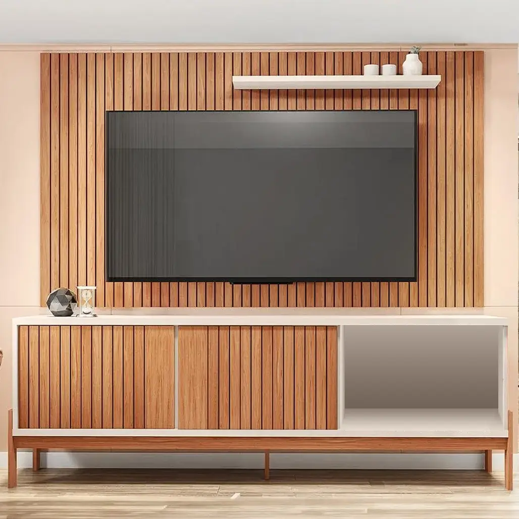 Rack Tannen com Painel Aegon para Tv Até 72 Polegadas 2 Portas Caemmun - Imagem 4