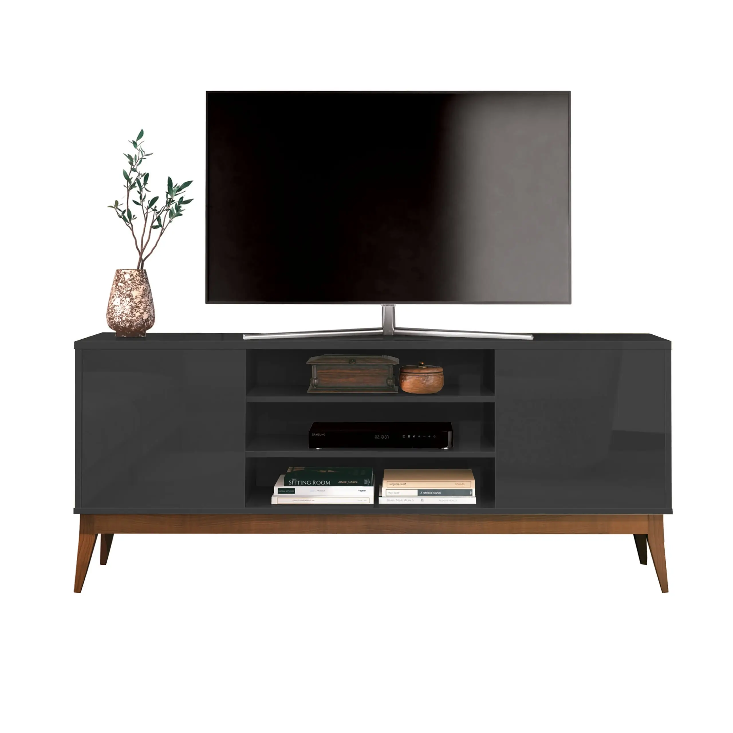 RACK TITAN PARA TV ATÉ 60 POLEGADAS EDN MÓVEIS COR PRETO
