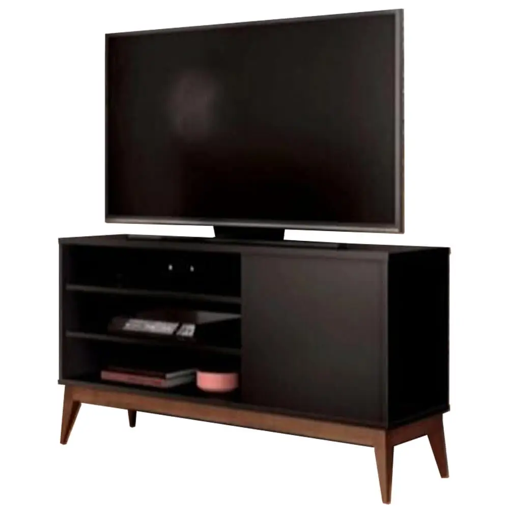 RACK VINCI RETRÔ PARA TV ATÉ 50 POLEGADAS EDN MÓVEIS COR PRETO