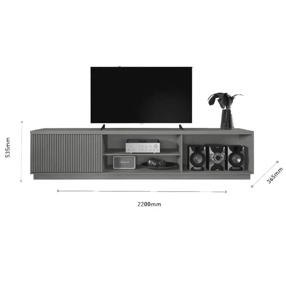 Rack Arezzo Mavaular 220cm para Tv Até 75 Polegadas 2 Portas - Imagem 3