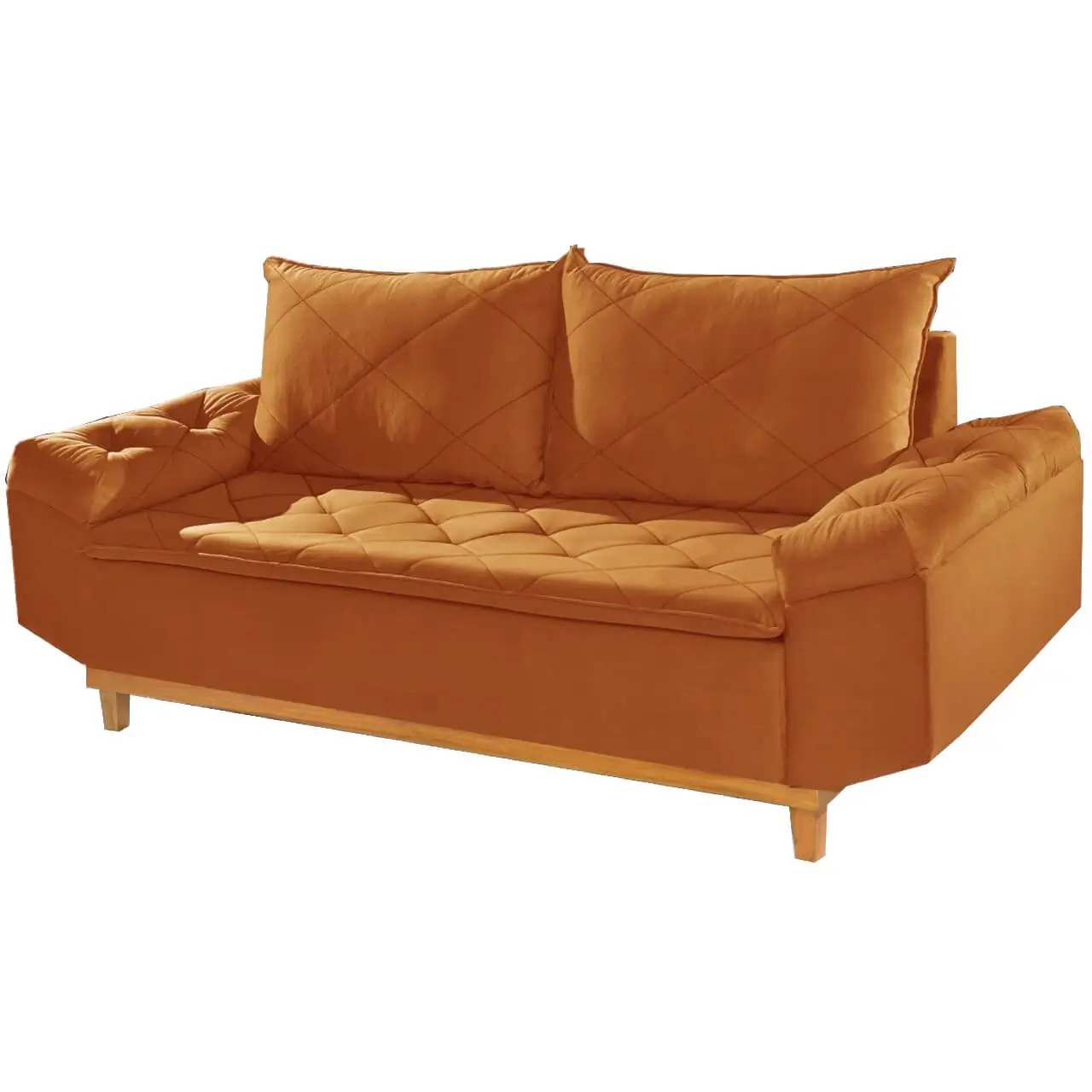 Sofá Berlim 3 Lugares Tecido Veludo 200cm Boareto - Imagem 6