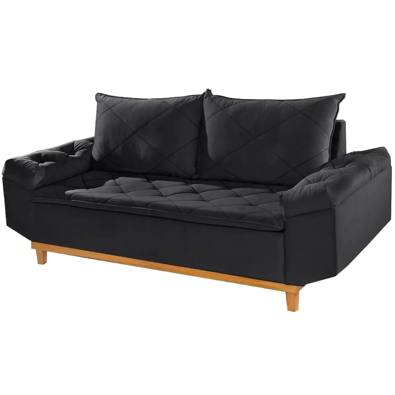 Sofá Berlim 3 Lugares Tecido Veludo 200cm Boareto - Imagem 4