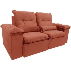 Sofá Arsenal 4 Lugares Retrátil e Reclinável 230cm Tecido Veludo Aifos