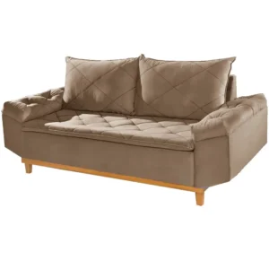 Sofá Berlim 3 Lugares Tecido Veludo 200cm Boareto