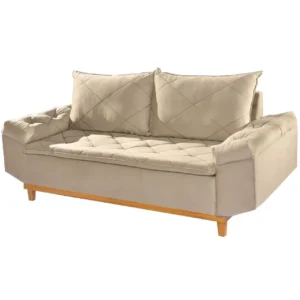 Sofá Berlim em Linho 3 Lugares 200cm Boareto