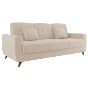 Sofá Cama Pamela 4 Lugares Reclinável com Baú 207cm Tecido Veludo Matrix