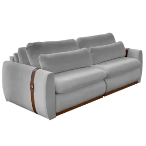 Sofá Cama Theo 3 Lugares Retrátil Tecido Linho 230cm Uniart