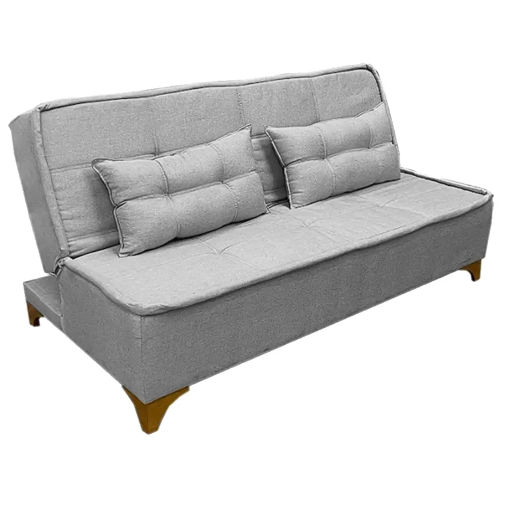 Sofá Cama Zayn 2 Lugares Tecido Linho 186cm Boareto