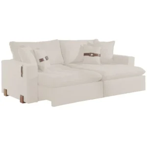 Sofá Cama Zeus 4 Lugares Retrátil e Reclinável 240cm Tecido Linho Innove