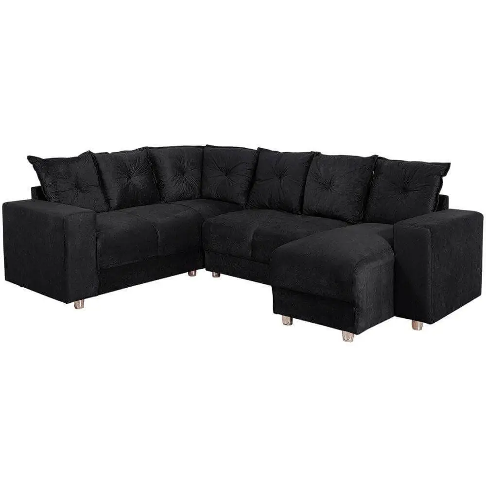 Sofá de Canto 5070 com Chaise 6 Lugares Suede