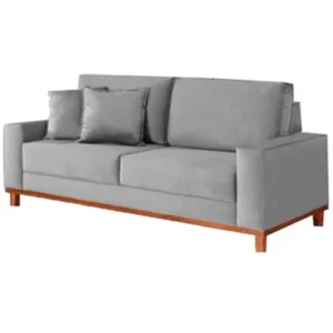 Sofá Grécia 180cm em Linho 2 Lugares Pé Madeira Aifos