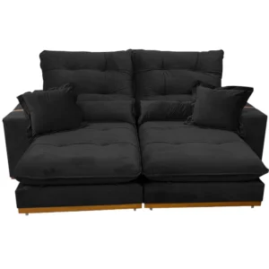 Sofá Kioto 4 Lugares Retrátil e Reclinável Tecido Veludo 250cm Kasacomigo