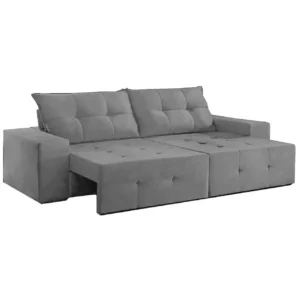 Sofá Espanha 2 Lugares Retrátil 150cm Tecido Suede