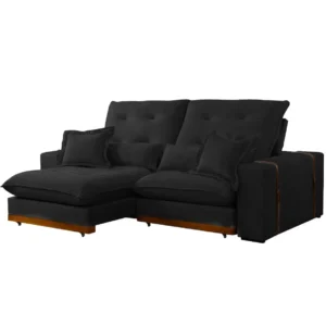Sofá Toronto 4 Lugares Retrátil e Reclinável 250cm Tecido Veludo Aifos