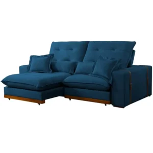 Sofá Toronto em Linho 4 Lugares Retrátil e Reclinável 250cm Aifos