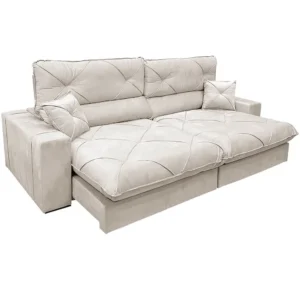 Sofá Victory 4 Lugares Retrátil e Reclinável 250cm Tecido Veludo