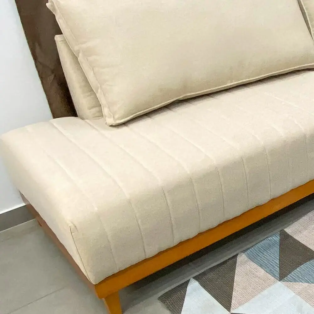 Sofá de Canto Eros em Suede 7 Lugares com Chaise Luxury - Imagem 4