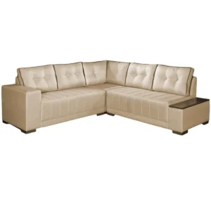 Sofá de Canto Ouro Fino 7 Lugares 236cm X 236cm Tecido Linho Lufer